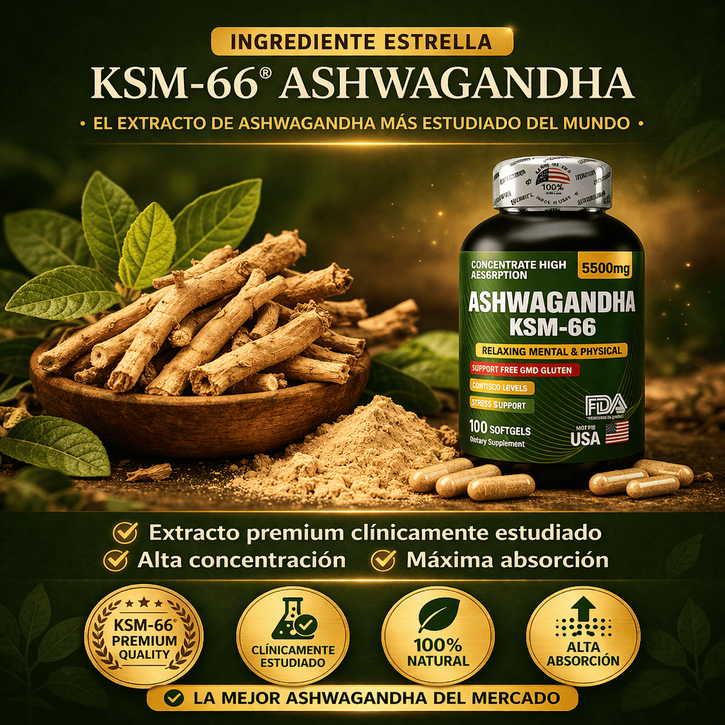 Ashwagandha KSM-66 – Controla tu Estrés 😌